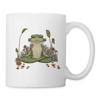 COTTAGECORE MEDITIERENDER ZEN-YOGA-FROSCH - Tasse - Weiß - Rechts