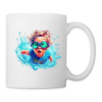 Boy in water - Mug - white - Right