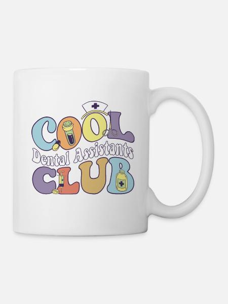 Club des assistants dentaires cool Dentiste praticien - Mug blanc - blanc