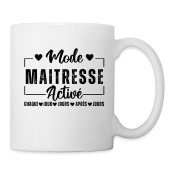 Mode maitresse activé cadeau maîtresse d' école - Mug blanc - blanc - Droite