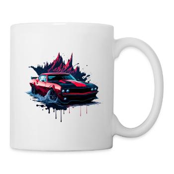 Voiture de sport classique - Mug blanc - blanc - Droite