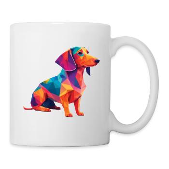 Dackel Hund lustiges Hunde Haustier Hundebesitzer - Tasse - Weiß - Rechts