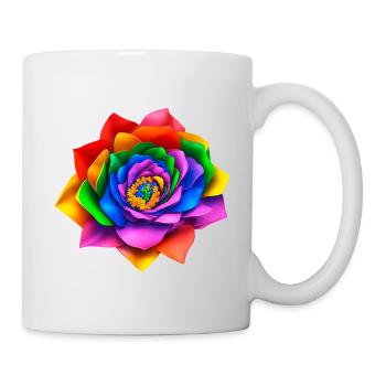 Vivid 3D Rainbow Flower - Mug - white - Right