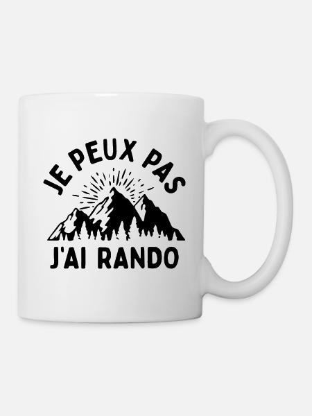 je peux pas j'ai rando - Mug blanc - blanc