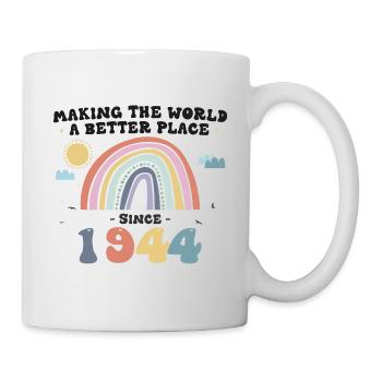 Making The World Better Place Since 1944, Cute - Mug - white - Right
