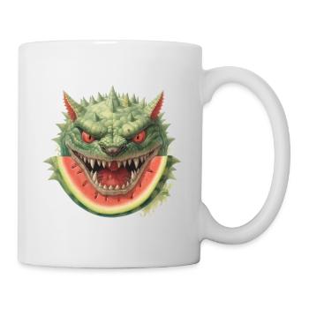 Melon monstre pastèque effrayant amusant - Mug blanc - blanc - Droite