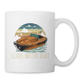 J’aime la parade de bateaux à moteur Citation de bateau à moteur - Mug blanc - blanc - Droite