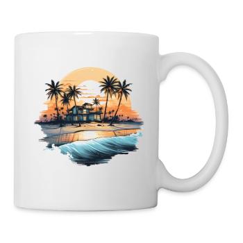 Ocean vibes, beach vibes, sunset on the beach, oce - Mug - white - Right