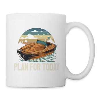 Planifiez pour aujourd’hui La vie en bateau à moteur est meilleure au - Mug blanc - blanc - Droite