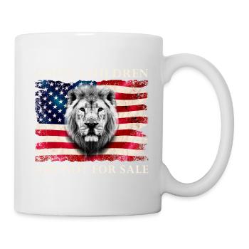 God's Children Are Not For Sale - US Flag w/ Lion - Mug - white - Right