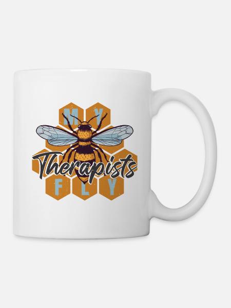 Honeycomb Bee Imkerei Zubehör - Tasse - Weiß