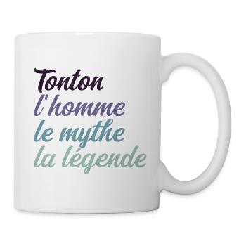 Tonton : L'Homme, Le Mythe et La Légende - Mug blanc - blanc - Droite
