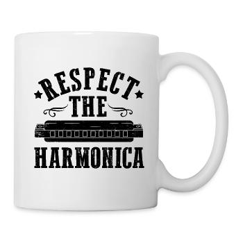 Französische Harfinisten und Harmonikaspieler - Tasse - Weiß - Rechts
