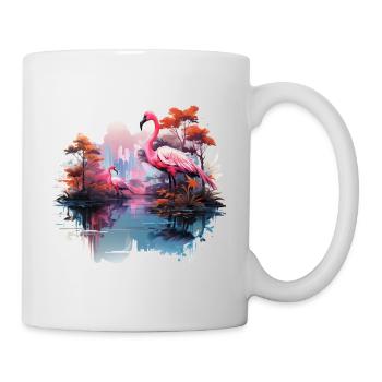 Flamingos pink birds nature design - Mug - white - Right