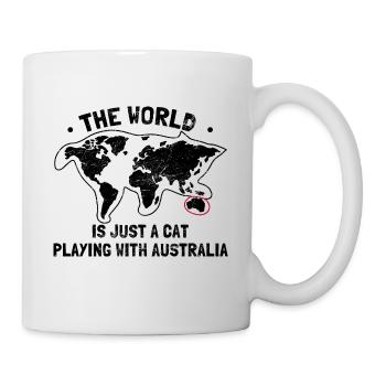 Chats Dire Humour Drôle Le Monde n’est qu’un chat - Mug blanc - blanc - Droite
