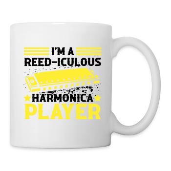 Französische Harfinisten und Harmonikaspieler - Tasse - Weiß - Rechts