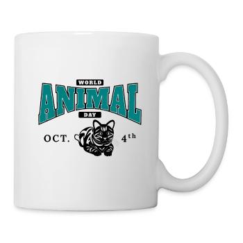 Welttierschutztag, 4. Oktober - Tasse - Weiß - Rechts