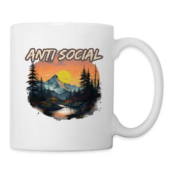Antisozial Wandern Wanderung für eine Wanderer - Tasse - Weiß - Rechts