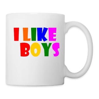 I like boys - Mug - white - Right