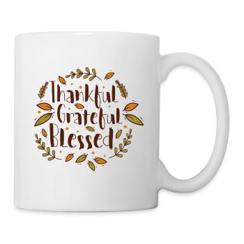 Thanksgiving-Tag,Danksagung dankbare Zitate - Tasse - Weiß - Rechts