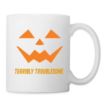 Halloween Kürbis Jack O Laterne gruselige Kürbisse - Tasse - Weiß - Rechts