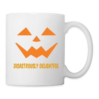 Halloween Kürbis Jack O Laterne gruselige Kürbisse - Tasse - Weiß - Rechts