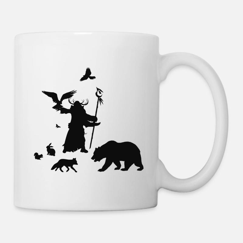Der Druide, cooles Fantasy Rollenspiel Design - Tasse - Weiß