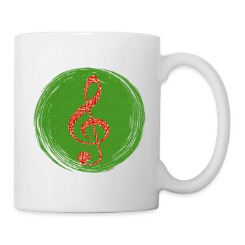 Frohe Weihnachten Grüne festliche Melodie - Tasse - Weiß - Rechts