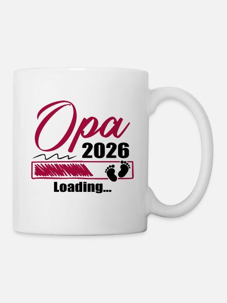 Werdender Opa 2026 Opa loading Geschenk Männer - Tasse - Weiß