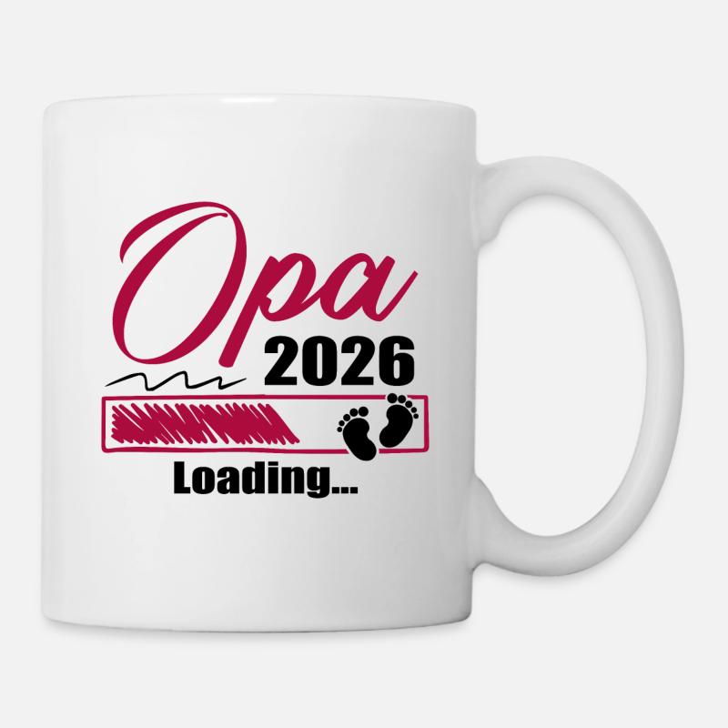 Werdender Opa 2026 Opa loading Geschenk Männer - Tasse - Weiß