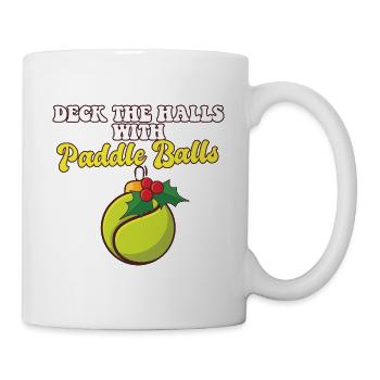 Deck Les couloirs avec entraîneur de joueur de paddle ball - Mug blanc - blanc - Droite