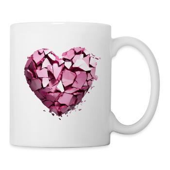 Valentinstag Herz Liebe Liebesbeweis Gefühle - Tasse - Weiß - Rechts