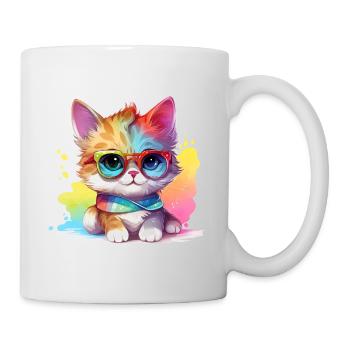 Cadeau mignon pour les fans de bébé chat pour enfants et chats - Mug blanc - blanc - Droite
