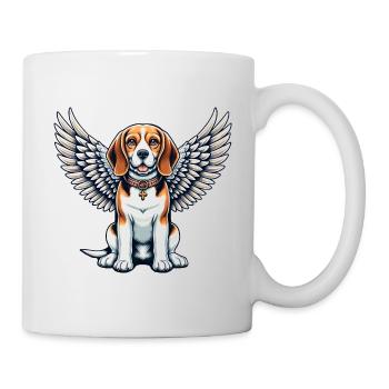 Beagle Angel - Cute Dog with Wings - Mug - white - Right