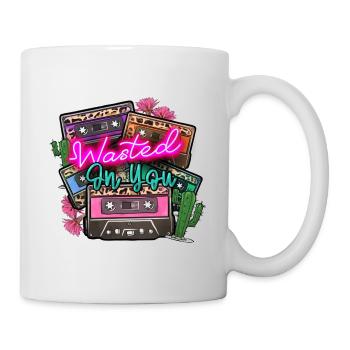 Kassetten retro style - buntes vintage Motiv - Tasse - Weiß - Rechts