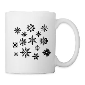 Flocons - Mug blanc - blanc - Droite