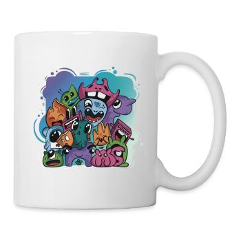 Geschenkidee Fantasy Doodle Art Zeichnen von Charakteren - Tasse - Weiß - Rechts