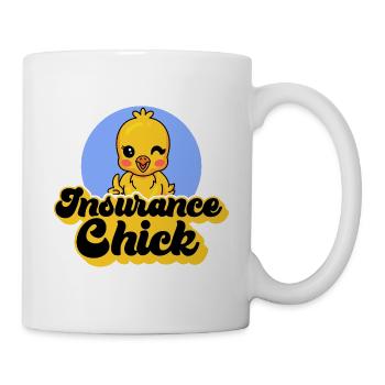 Versicherung Chick - Tasse - Weiß - Rechts