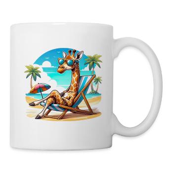 Urlaub Glückseligkeit Giraffe Faul für einen - Tasse - Weiß - Rechts