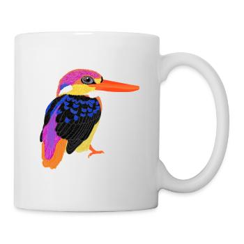 Jungle Dwarf Fisher, Asian Kingfisher, Cute - Mug - white - Right