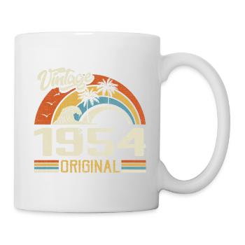 Vintage 1954 Vintage Retro Anniversary Gift - Mug - white - Right