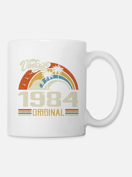 Vintage 1984 Vintage Retro Geburtstagsgeschenk - Tasse - Weiß