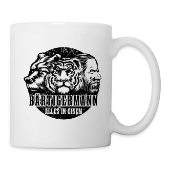 Bärtiger Mann, Bär Tiger Mann, Vater, Papa - Tasse - Weiß - Rechts