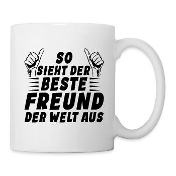 So Sieht Der Beste Freund Der Welt Aus - Tasse - Weiß - Rechts