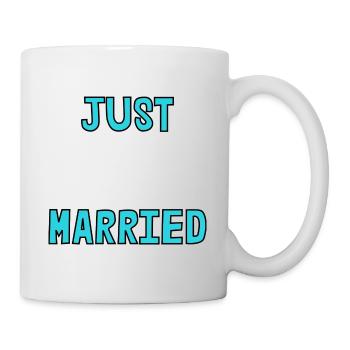 ICH HABE GERADE GEHEIRATET. Junggesellinnenabschied. VALENTINSTAG. PAAR - Tasse - Weiß - Rechts