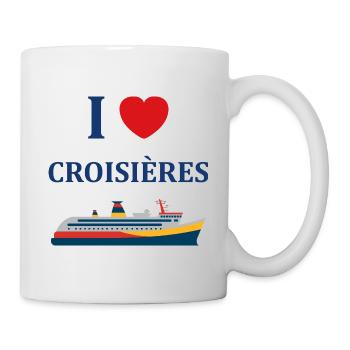 I love Croisières - Mug blanc - blanc - Droite