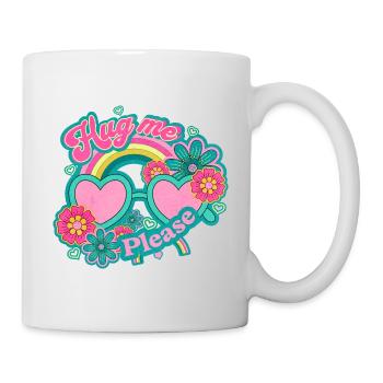 Umarme mich bitte, - Tasse - Weiß - Rechts