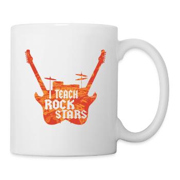 I Teach Rockstars Music Teacher Teaching Music - Tasse - Weiß - Rechts