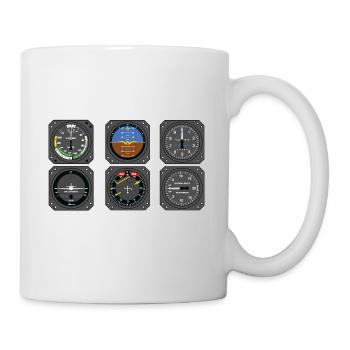 Funny Pilot Six Pack Aviation Flight Simulation - Tasse - Weiß - Rechts