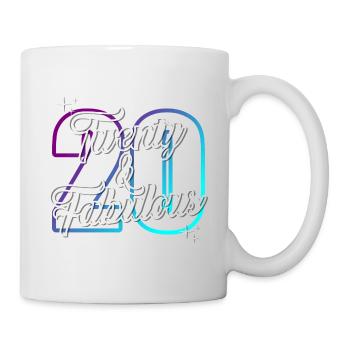 20. Geburtstag Geschenk Geburtstagsspruch 20 Jahre - Tasse - Weiß - Rechts